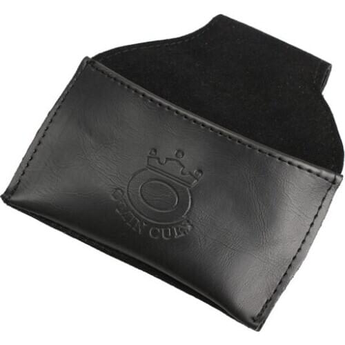 Black Billiards Leather Pouch Chalk Holder Pouch with Clip Pool Snooker Chalk Holder Accessories