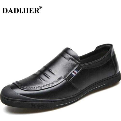 DADIJIER 2018 New Mens Casual Shoes Fashion Leather Mens Shoes Set Foot Breathable Single Shoes Soft Sole Shoes Tide wyq69