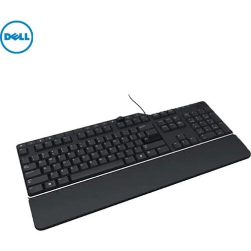 Dell KB522 Business Slim Wired USB Multimedia Keyboard with Palm Rest,Volume Control --Black