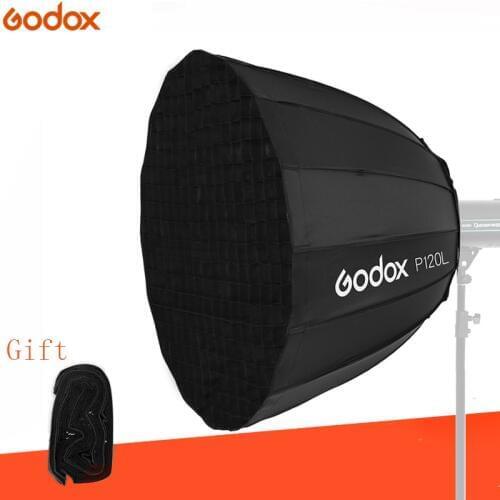 Godox P120L 120CM Deep Parabolic Bowens Mount Portable Softbox + P120 Grid for Studio Flash Photo Studio
