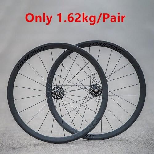 SF TOXICANT Carbon Fiber Wheelset Wheels Fixed Gear Bike Modification Single Speed Fixie Cycling Parts 700C Double Quick Release