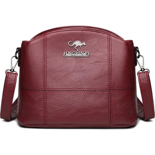 3 Layers Small Bucket Bag Purses and Handbags Luxury Designer Pu Leather Shoulder Bags for Women 2021 Simple Lady Crossbody Bag