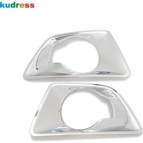 For Ford EcoSport 2013 2014 2015 2016 ABS Chrome Front Fog Light Cover Trims Head Fog Lamp Frame Auto Accessories 2pcs/set