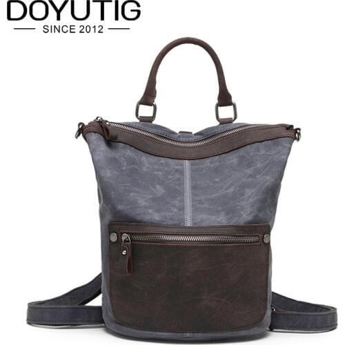 New Design Men Casual Canvas Rucksack Travel Daypack Vintage College Student School Backpack Bags For Teenagers Bags G043