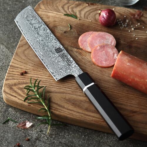 XINZUO 7'' inch Nakiri Pro Knife Stainless Steel 67 Layer Damascus Steel Kitchen Knife New Kitchen Knife Brand Vegetable Knife