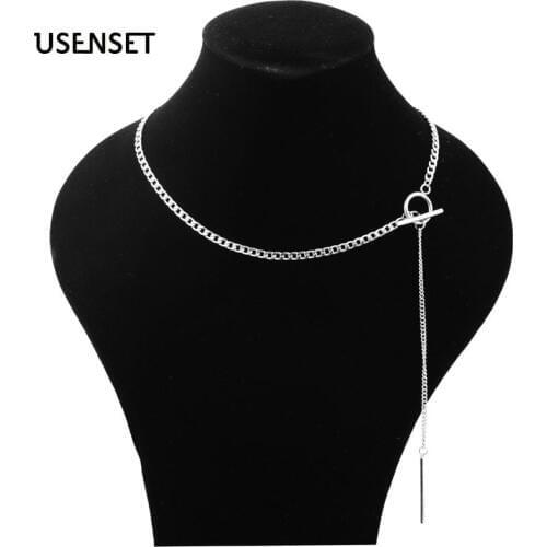 Chain Necklace Heavy Duty Padlock Choker Metal Collar New Handmade Men Women Cuban Curb Necklace 03L03