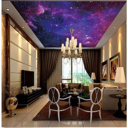 Custom 3D Photo Wallpaper ceilings Beautiful starry sky fantasy sky zenith painting ceiling background wall