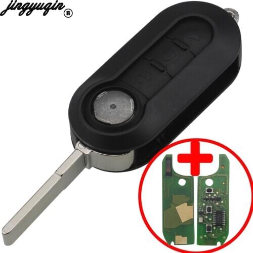 Jingyuqin Remote Key Fob 433MHz ID46 for Fiat 500L MPV Ducato for Citroen Jumper for Peugeot Boxer 2010-2017 RX2TRF198 No Mark