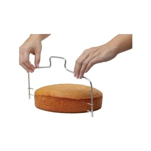 Adjustable Wire Cake Slicer Leveler Stainless Steel Pizza Dough Cutter Trimmer Kitchen Accessories Layer Cakes Baking Tools