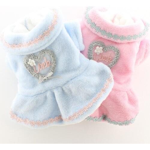 Luxury Design Dog Clothes Skirt Pet Winter Dress Cat Small Dog Costume Wholesale Dog Dress For Dog Chihuahua Pomeranian Clothing