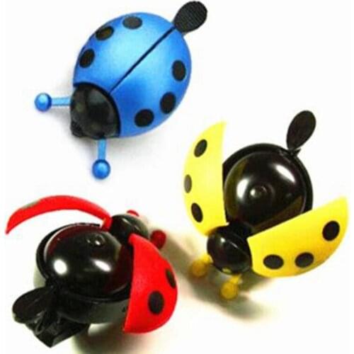 Cute Cartoon Ladybug Shaped Bike Bell Children Balance Car Bicycle Hand Press Small Bells Easy Operation Sports Bike