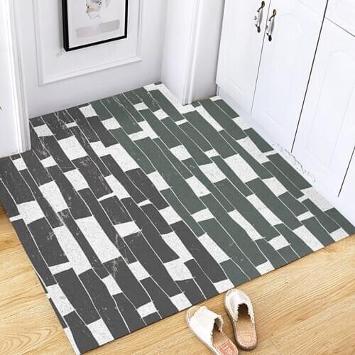 Entrance Doormat Carpet PVC Silk Loop Can Be Cut Custom Anti-slip Home Doormat Kitchen Bathroom Bedroom Living Room Mats Carpet