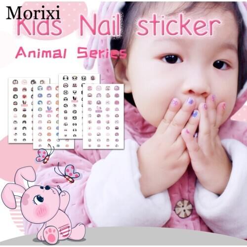 1PC Cartoon nail art sticker for kids decoration cute dog bears animals printing DIY manicure water transfer slider decals RA078