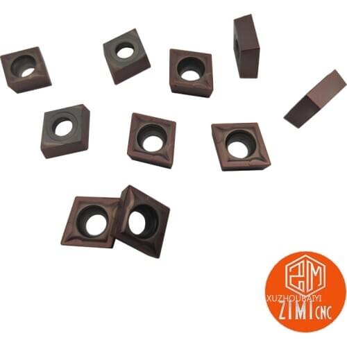 10pcs CCMT09T304 LF6118 Carbide Insert CCMT32.51 Square Turning CNC Lathe Turning Tool, Machining Stainless Steel Material