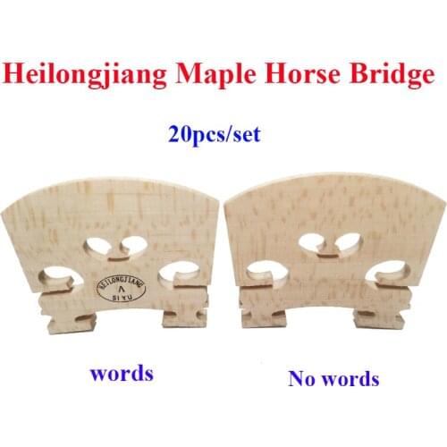 20 pcs 4/4 3/4 1/2 1/4 1/8 1/10 1/16 violin A level Heilongjian Maple horse bridge, bridge code, violin accessories