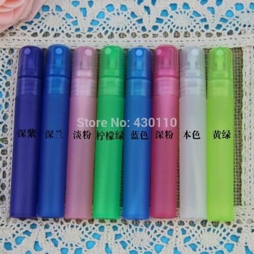 2018 New Arrival 8 Colors Candy Color 8ml Plastic Mini Perfume Sprayer Bottle 50pcs/lot
