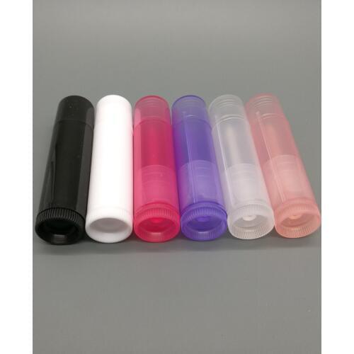 300pcs/lot 5ml cosmetic packaging plastic lip gloss containers, empty lip gloss tubes with 6 mixed colors