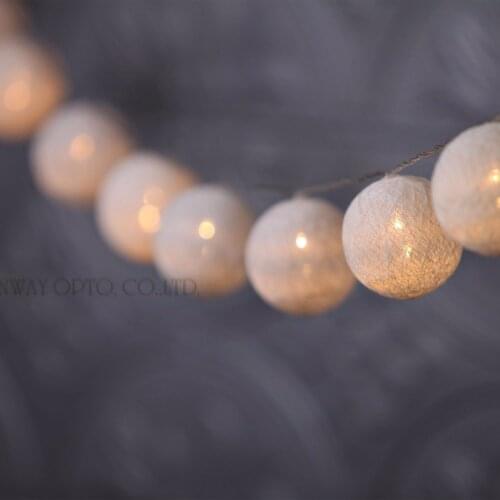 4.5M 20PCS,christmas lights,garland string lights,6cm cotton ball battery light,home decoration,wedding decoration,fairy light
