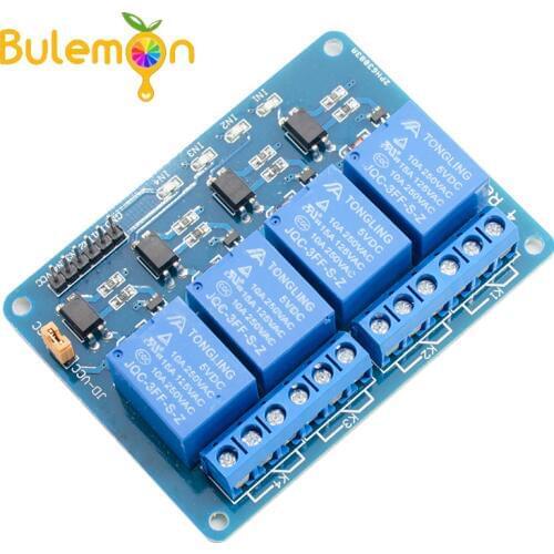 5V 4 Channel Relay Module with Optocoupler For Arduino PIC ARM AVR DSP 4-Channel Relay Control Board