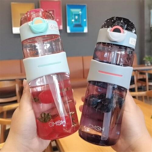 520ml High Quality PP Plastic Portable Water Bottles for Drinking Cartoon Tea Mug Deer Outdoor Sport Camping Gym Supplies