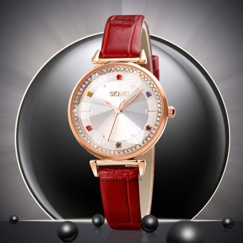 SKMEI Women Vintage Quartz Watch Fashion Ladies 2021 Spring Summer Clothes Accessories Clock Small Dial Leather Strap Wristwatch