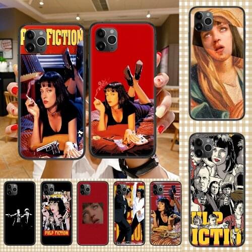 Movie Pulp Fiction Phone Case Cover Hull For iphone 5 5s se 2 6 6s 7 8 12 mini plus X XS XR 11 PRO MAX black pretty shell art