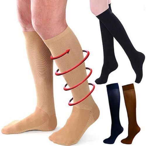 New Compression Stockings Unisex Outdoor Breathable Pressure Nylon Varicose Vein Stocking Leg Relief Pain Stockings For 29-31CM