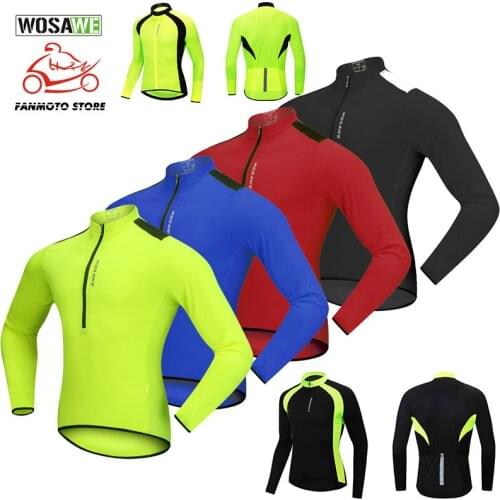 WOSAWE Motorcycle Racing Motorbike Motocross Moto T shirt Riding Driving Men Long sleeve Breathable Clothes Clothing Jersey 2020
