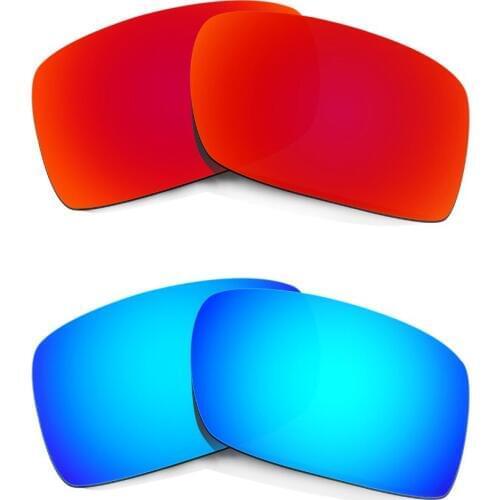 HKUCO For Gascan Sunglasses Polarized Replacement Lenses Blue/Black 2 Pairs