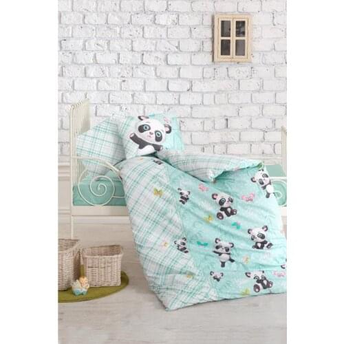 Cotton Box Baby Duvet Cover Set Panda Mint Cute Pretty Darling Melodious Gracious Adorable Nice Sweet Graceful Character Cartoon