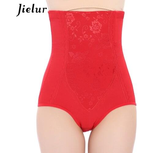 Jielur Women High Waist Body Shaper Panties Push Up Buttock Cotton Slimming Pants Tummy Control Panties Waist Trainer Girdle 5XL