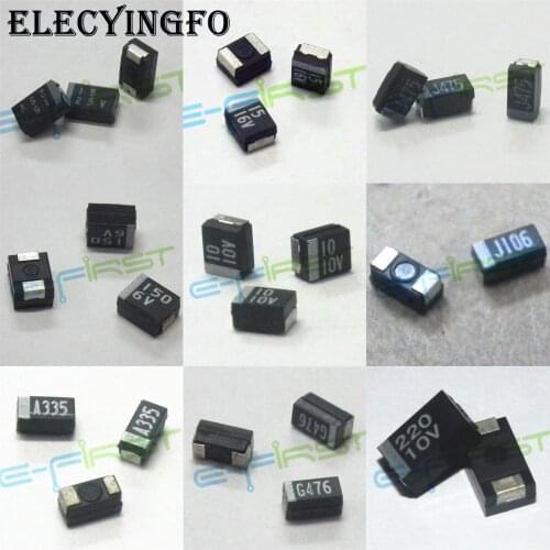 10pcs ELNA SMDTantalum Capacitor 4V/6.3V/7V/10V/16V/25V 3.3uF/4.7UF/10UF/15uF/47UF/150uF/220uF