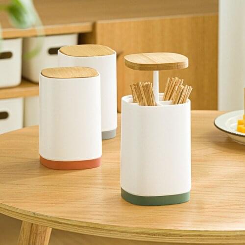 Creative Toothpick Box Household Automatic Pop-up Toothpick Holder Multi FunctionToothpick Container Kitchen Storage Box
