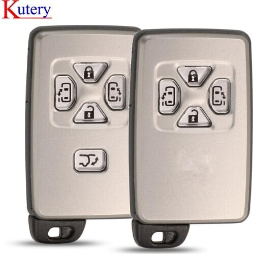 Kutery 20 pcs 4/5 Buttons Smart Key Case Cover For Toyota Reiz/Avalon/Previa/Alphard/Prius Car Key Shell Fob