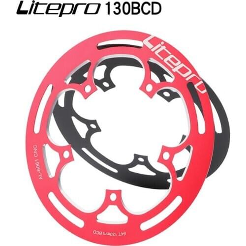Litepro Folding Bike Chainwheel Protector LP 52/53T 54T Guard Plate Defend Crankset Chainring Cover Full CNC Technology 130BCD