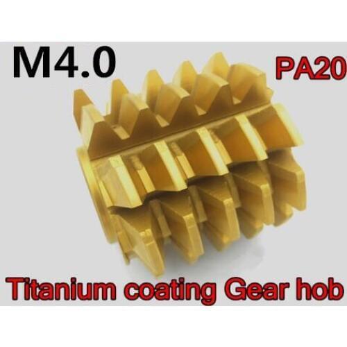 M4 modulus 80X75X27mm Inner hole PA 20 degrees HSS Titanium coating Gear hob Gear cutting tools Free shipping