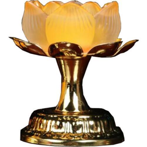 Metal Candle Holder Buddha Vintage Tealight Golden Lotus Flower Candle Holder Candlestick Lamp Portavela Home Decoration XX50CH