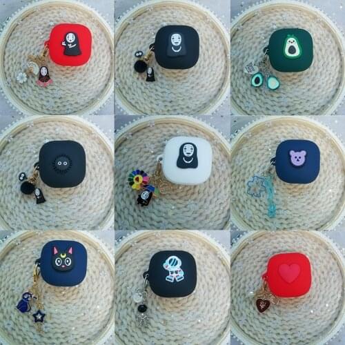 Cartoon Earphone Case With Key Ring For QCY T13 TWS Earbuds Bluetooth Earphone Case Accessories Wireless Headphone Silicone Box