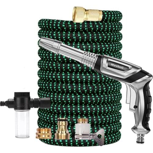 New High Pressure Washer Water Gun Garden Hose Set With Foam Pot Car Wash Nozzle Power Sprinkler PVC Plastic Pipe Cleaning Tools