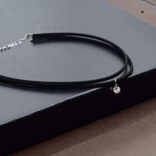 2017 Black Velvet Choker Women Crystal Chocker Necklace Rhinestone Chokers Necklace Collier ras de cou collares mujer