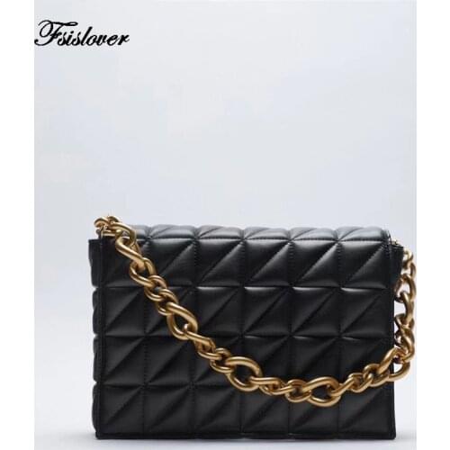 Diamond Lattice PU Leather Crossbody Bags 2021 Designer Chains Women Shoulde Bags Luxury Lady Messenger Bag Purse Bolso Mujer