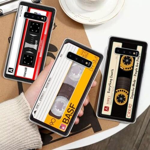 Vintage Magnetic Tape Cassette Silicon Phone Case For Samsung Galaxy A51 A71 A70 A50 A40 A30 A20E A10S A01 A21 A6 A7 A8 A9 Plus