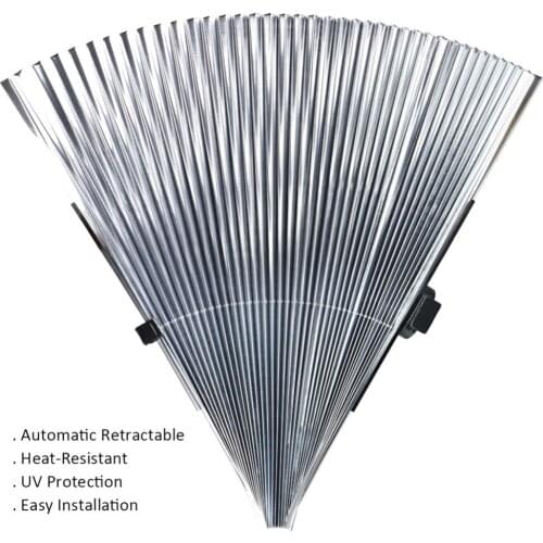 46x160cm Retractable Car Windshield Visor Shutter Type Window Sun Shade Blinds Windscreen Sun Shades Anti UV Sunshades #280964