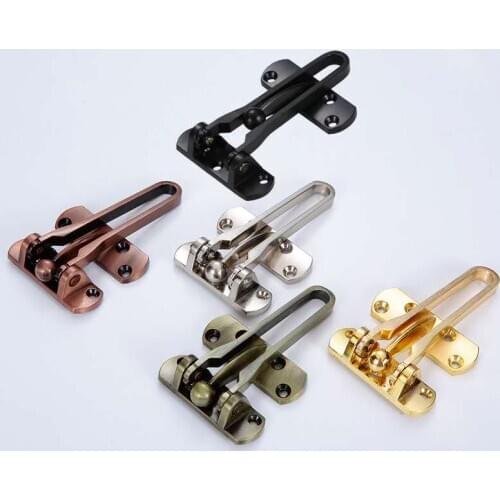 Zinc Alloy Hotel Door Latch Lock Anti-theft Home Door Cabinet Hasp Safety Guard Security hardware Clasp