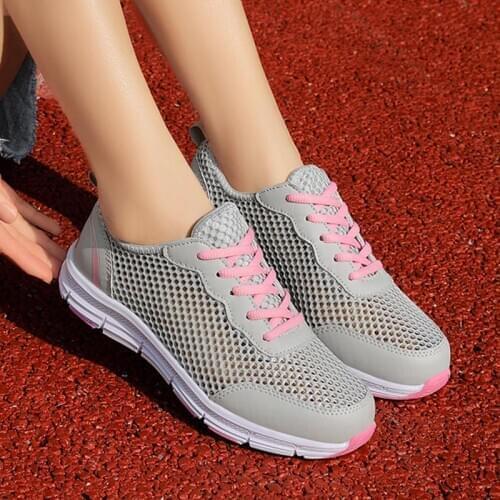 2021 new arrival sneakers men shoes summer lace-up solid hollow breathable platform shoes women sneakers plus size casual shoe