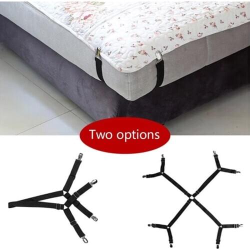 2 Pcs 4 Corner Adjustable Bed Fitted Sheet Straps Elastic Bed Sheet Holder Mattress Clip Suspenders Gripper Holder Fastener