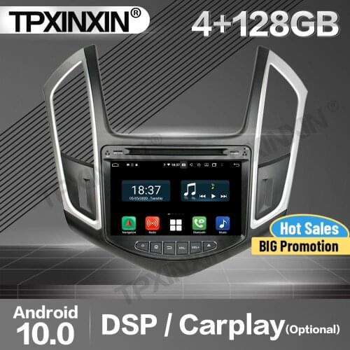 128G Carplay Car Radio 2 Din Stereo Receiver Android 10 For Chevrolet Cruze 2015 GPS Player Audio Recorder Head Unit