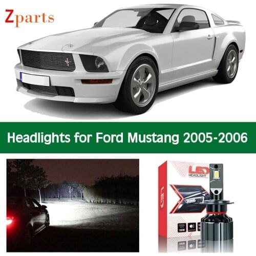 Car Bulbs For Ford Mustang 2005 2006 LED Headlight Headlamp Low High Beam Canbus Lights 12V Auto Lighting Accessories