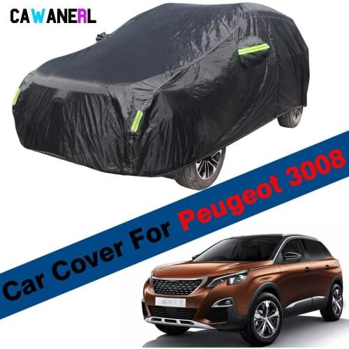 Car Cover Outdoor Anti-UV Sun Shade Rain Snow Dust Ice Protection SUV Cover Waterproof For Peugeot 3008