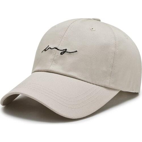 Wave Embroidery Baseball Cap 100% Cotton Dad Hat Letter Snapback Summer Sun Fashion Hip Hop